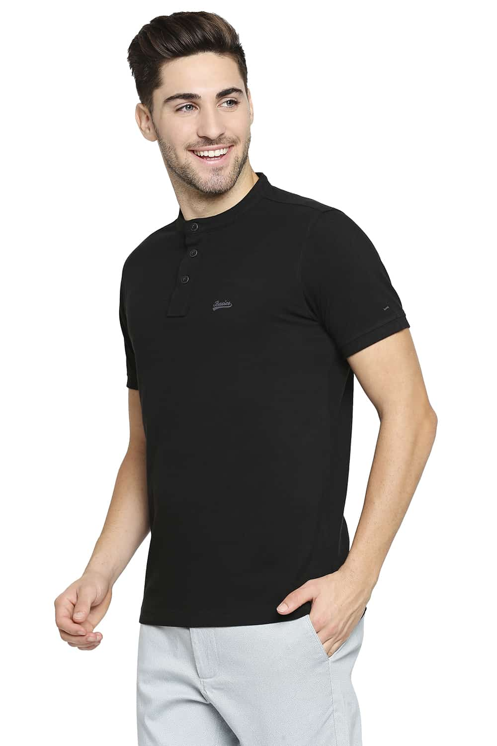 BASICS MUSCLE FIT POLO T-SHIRT