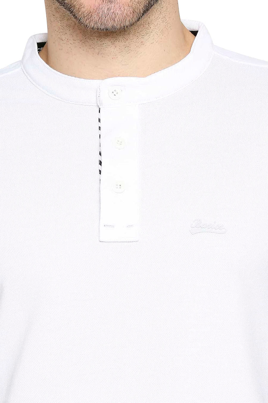 BASICS MUSCLE FIT BRIGHT WHITE POLO T-SHIRT