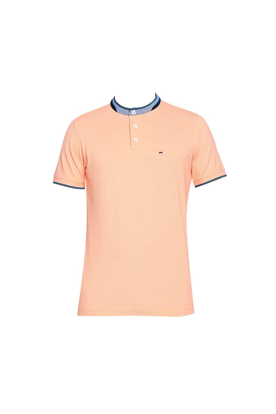 BASICS MUSCLE FIT PEACH PEARL POLO T-SHIRT