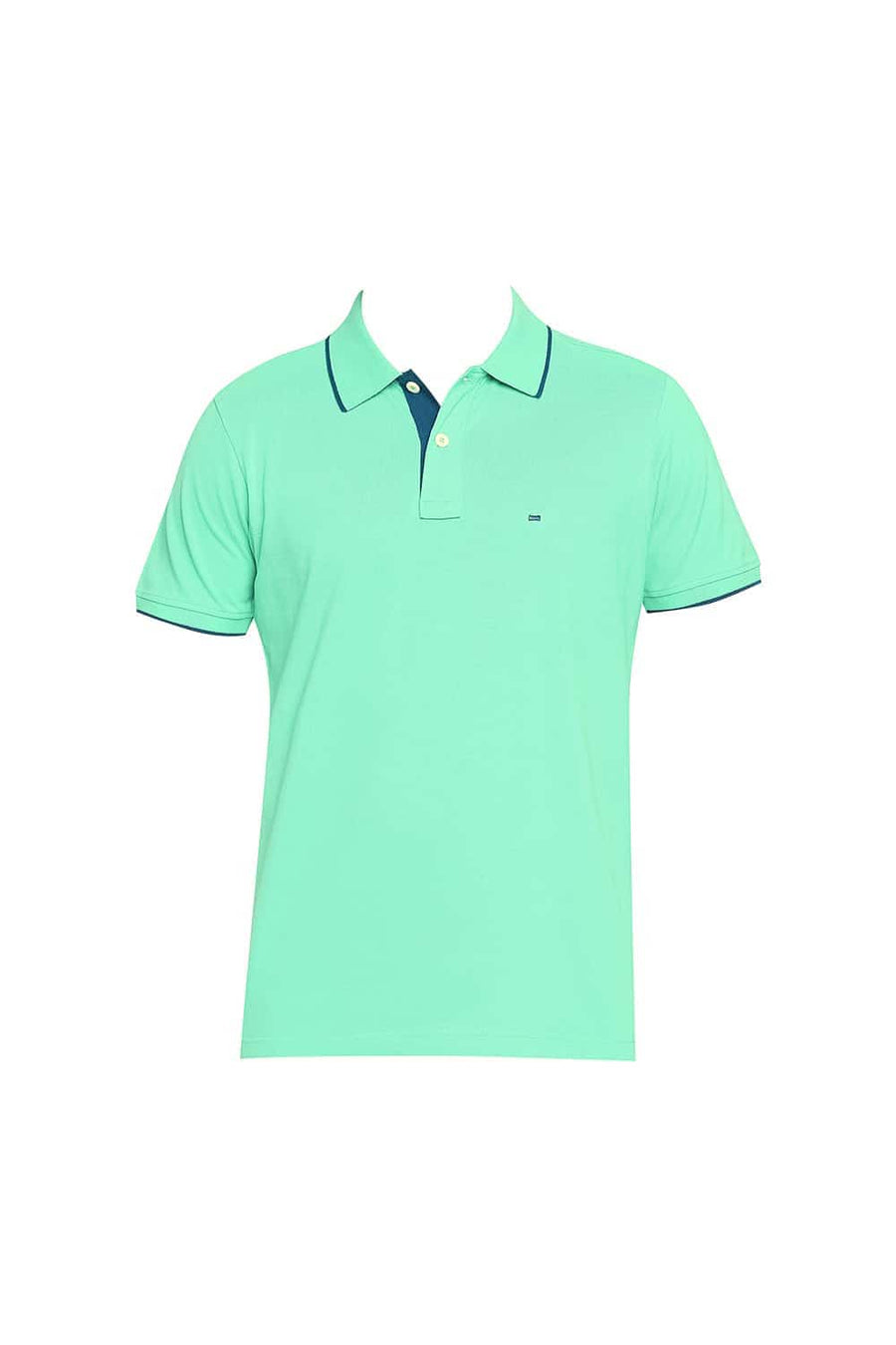 BASICS MUSCLE FIT MINT LEAF GREEN POLO T-SHIRT