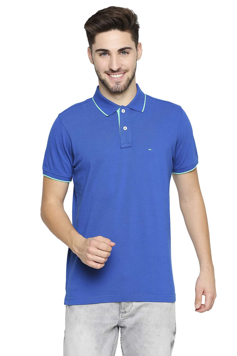 BASICS MUSCLE FIT POLO T-SHIRT