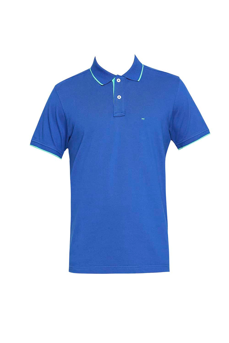 BASICS MUSCLE FIT LAPIS BLUE POLO T-SHIRT