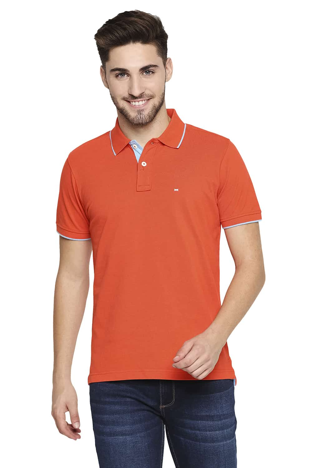 BASICS MUSCLE FIT POLO T-SHIRT