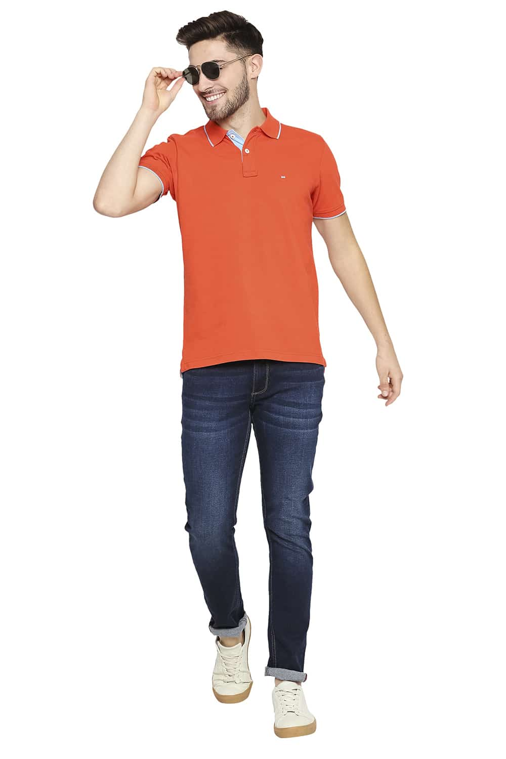 BASICS MUSCLE FIT POLO T-SHIRT