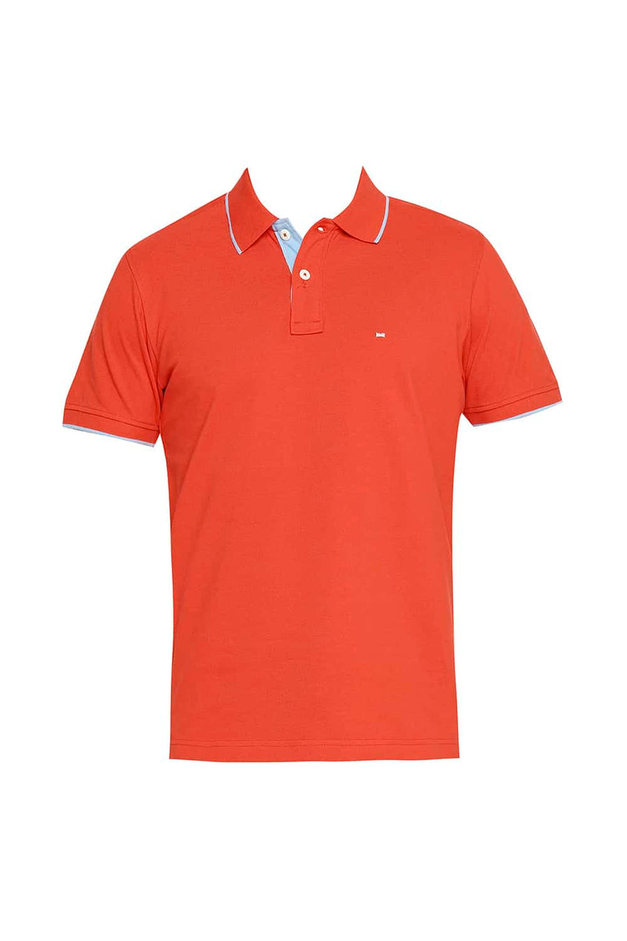BASICS MUSCLE FIT FIESTA RED POLO T-SHIRT