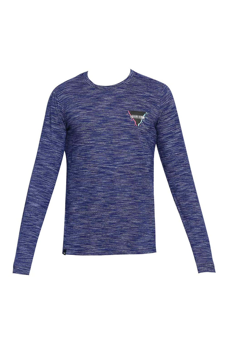BASICS MUSCLE FIT BLUE QUARTZ CREW NECK T-SHIRT