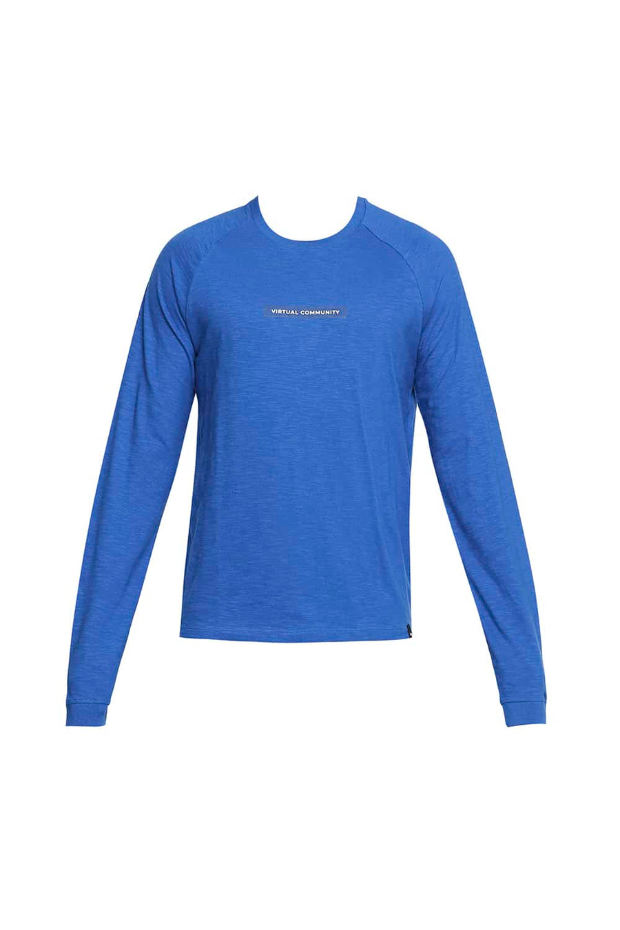 BASICS MUSCLE FIT CLASSIC BLUE CREW NECK T-SHIRT