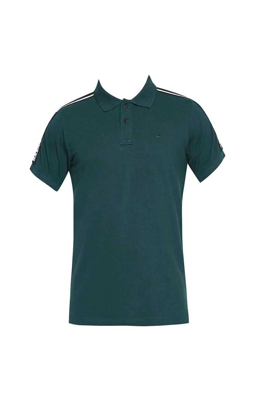 BASICS MUSCLE FIT PONDEROSA PINE GREEN POLO T-SHIRT