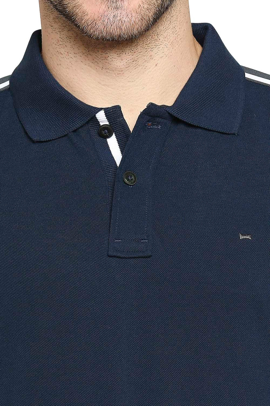 BASICS MUSCLE FIT DRESS BLUES POLO T-SHIRT