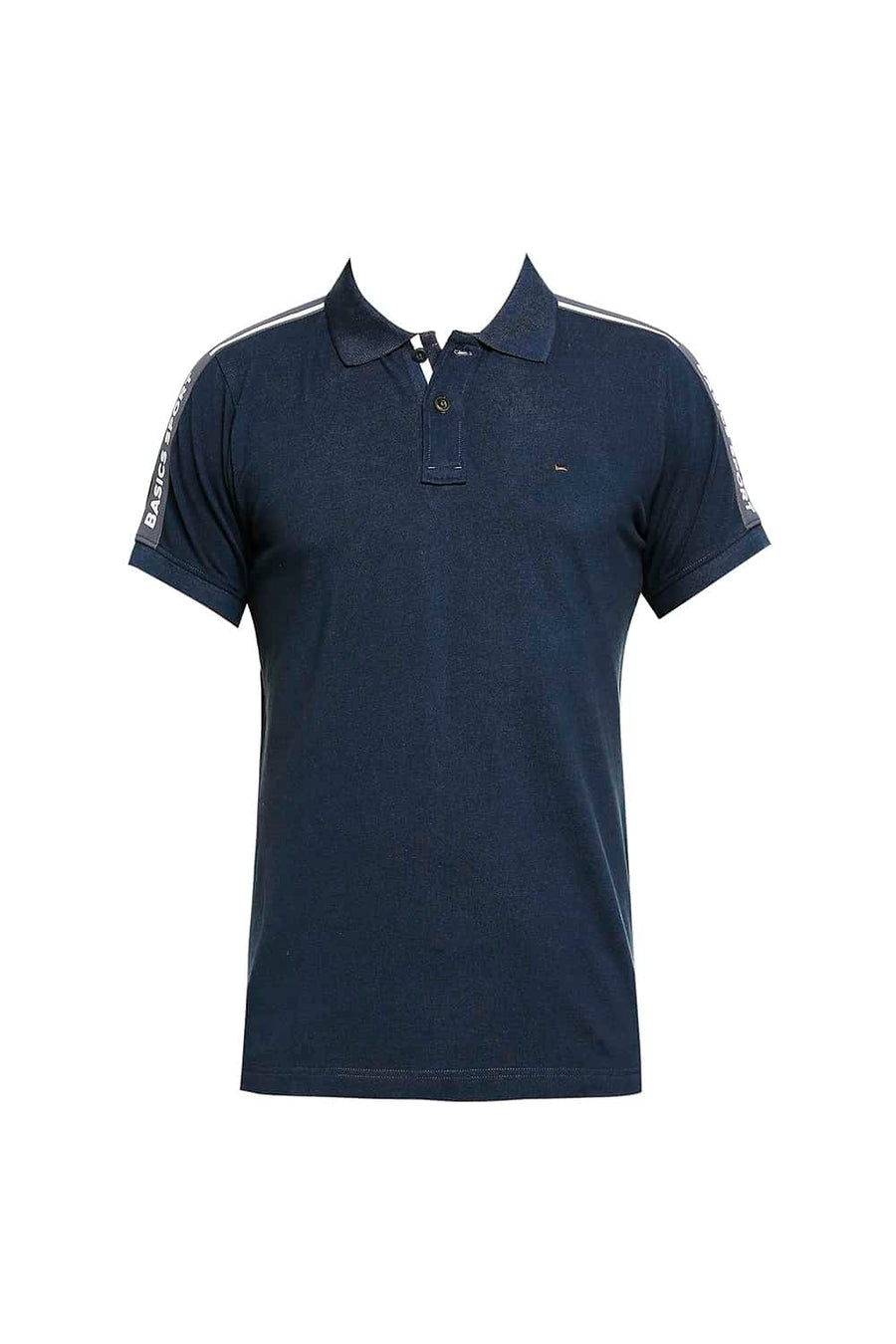 BASICS MUSCLE FIT DRESS BLUES POLO T-SHIRT
