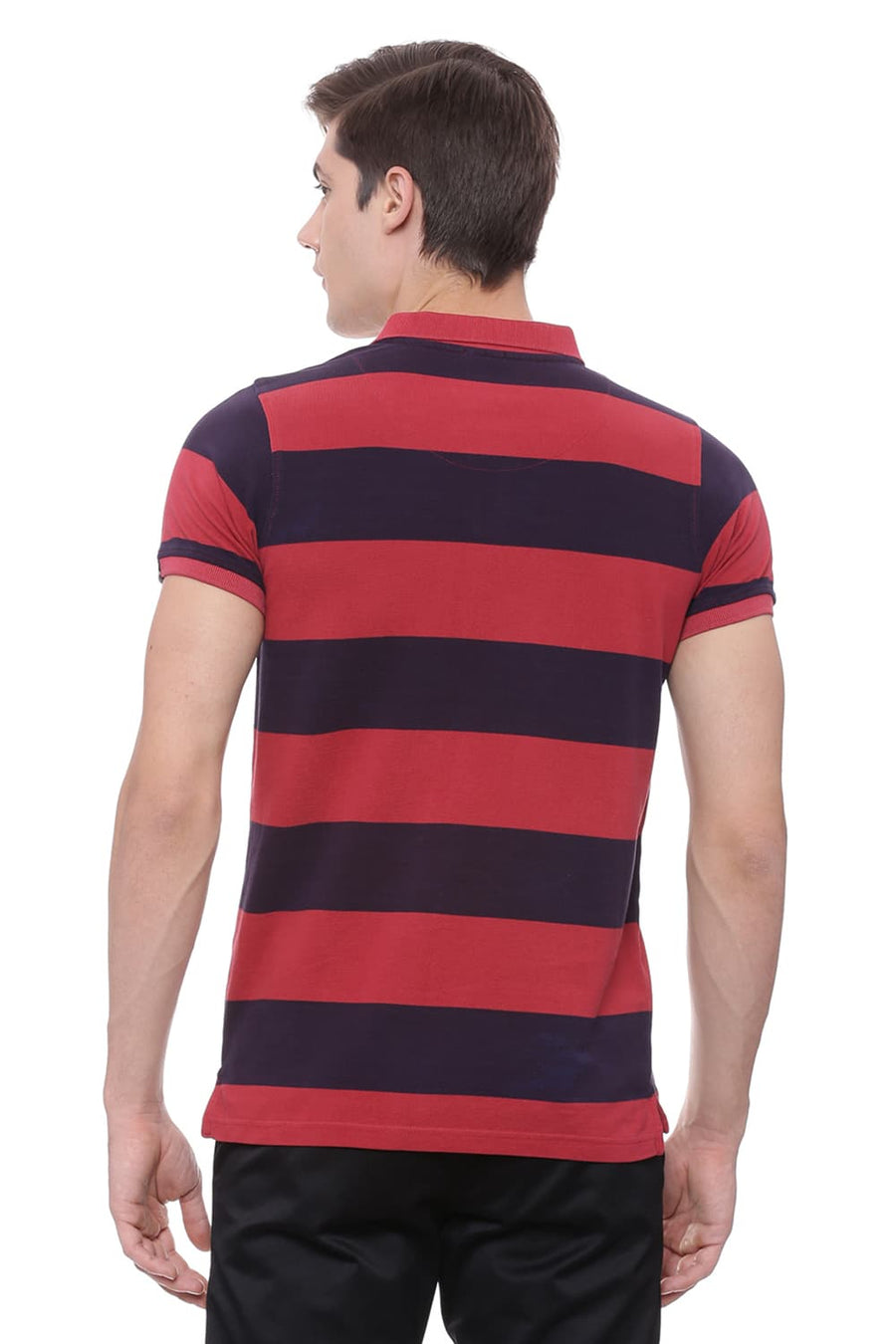 BASICS MUSCLE FIT AMERICAN BEAUTY POLO T SHIRT