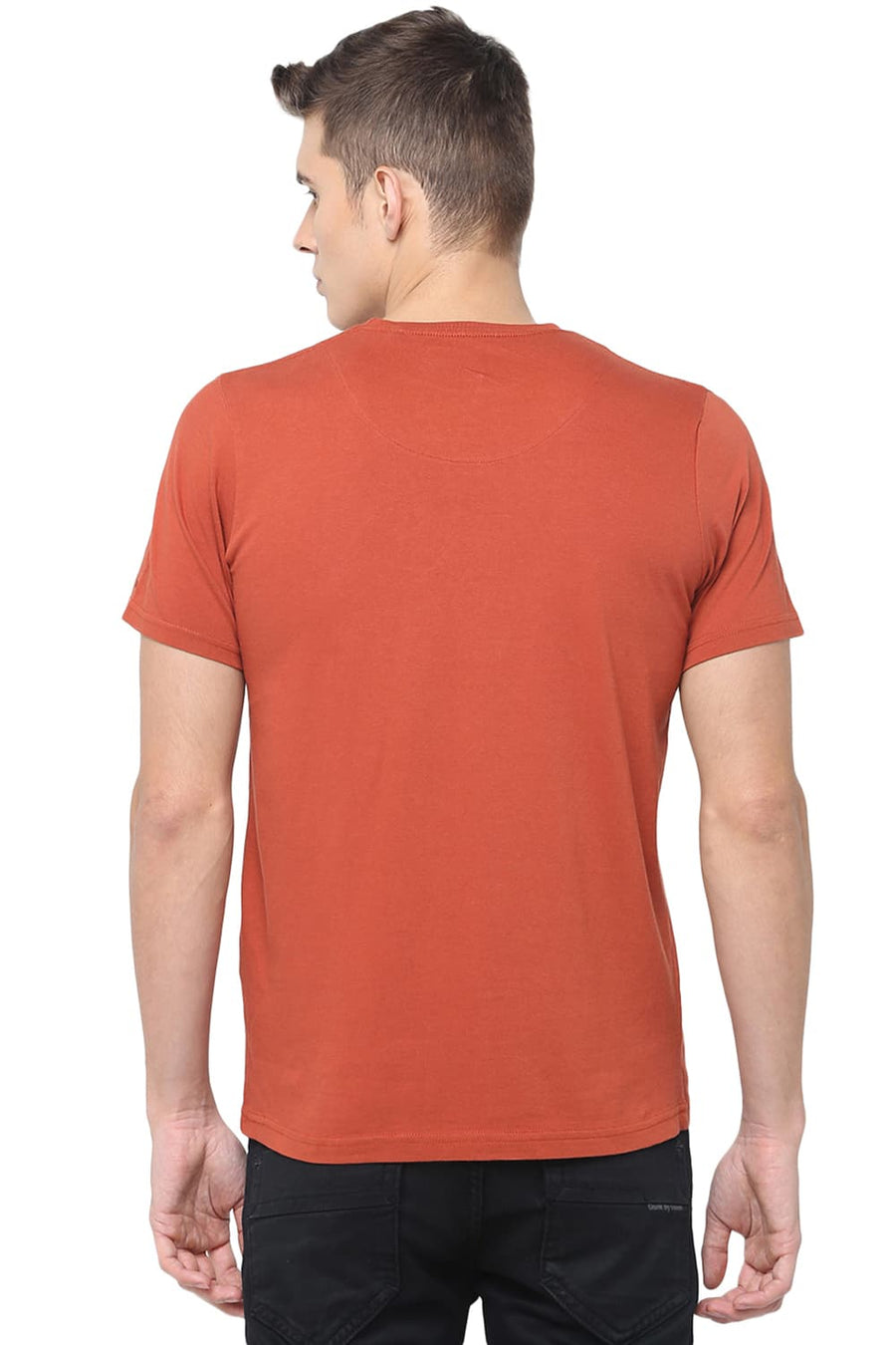 BASICS MUSCLE FIT BAKED CLAY CREW NECK T SHIRT
