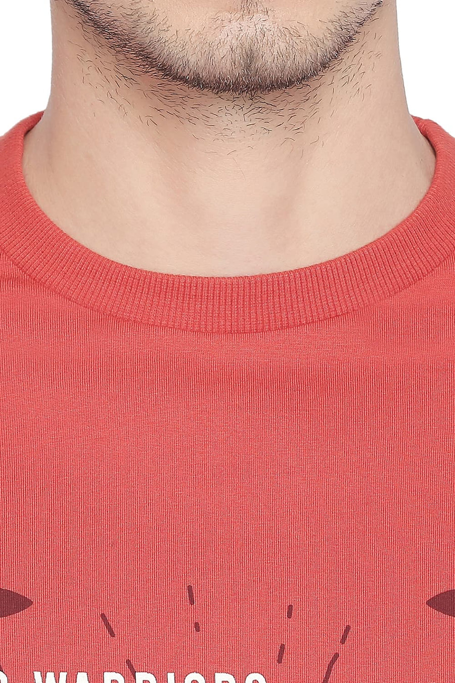 BASICS MUSCLE FIT BURNT OCHRE CREW NECK T SHIRT
