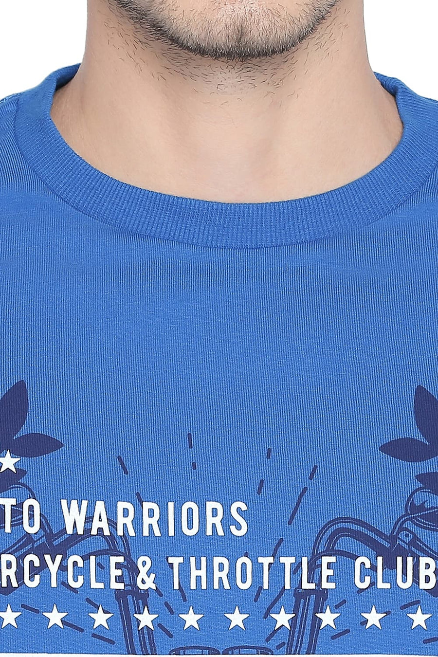 BASICS MUSCLE FIT IMPERIAL BLUE CREW NECK T SHIRT