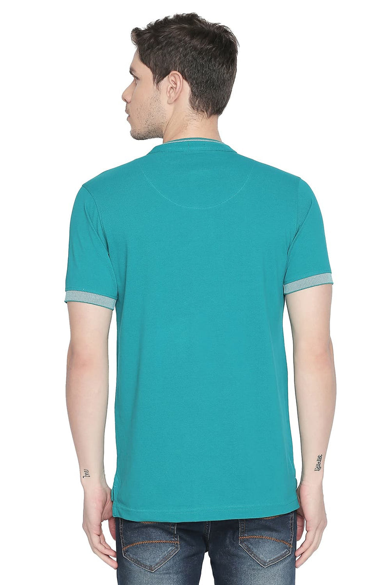 BASICS MUSCLE FIT POLO T SHIRT