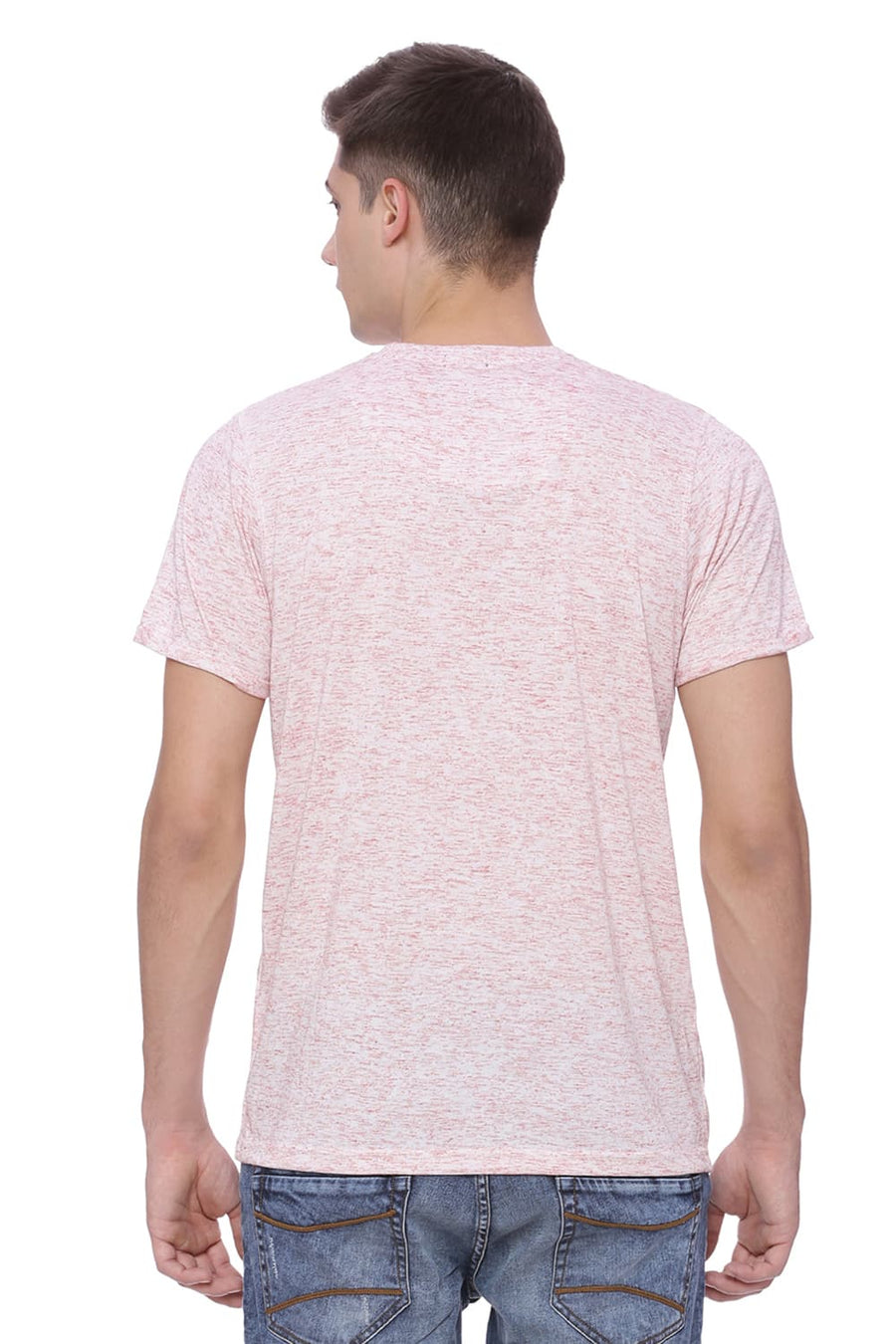 BASICS MUSCLE FIT BRICK RED CREW NECK T SHIRT