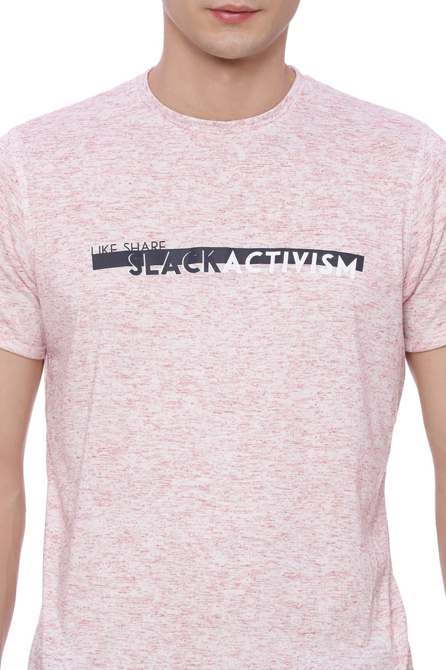 BASICS MUSCLE FIT BRICK RED CREW NECK T SHIRT