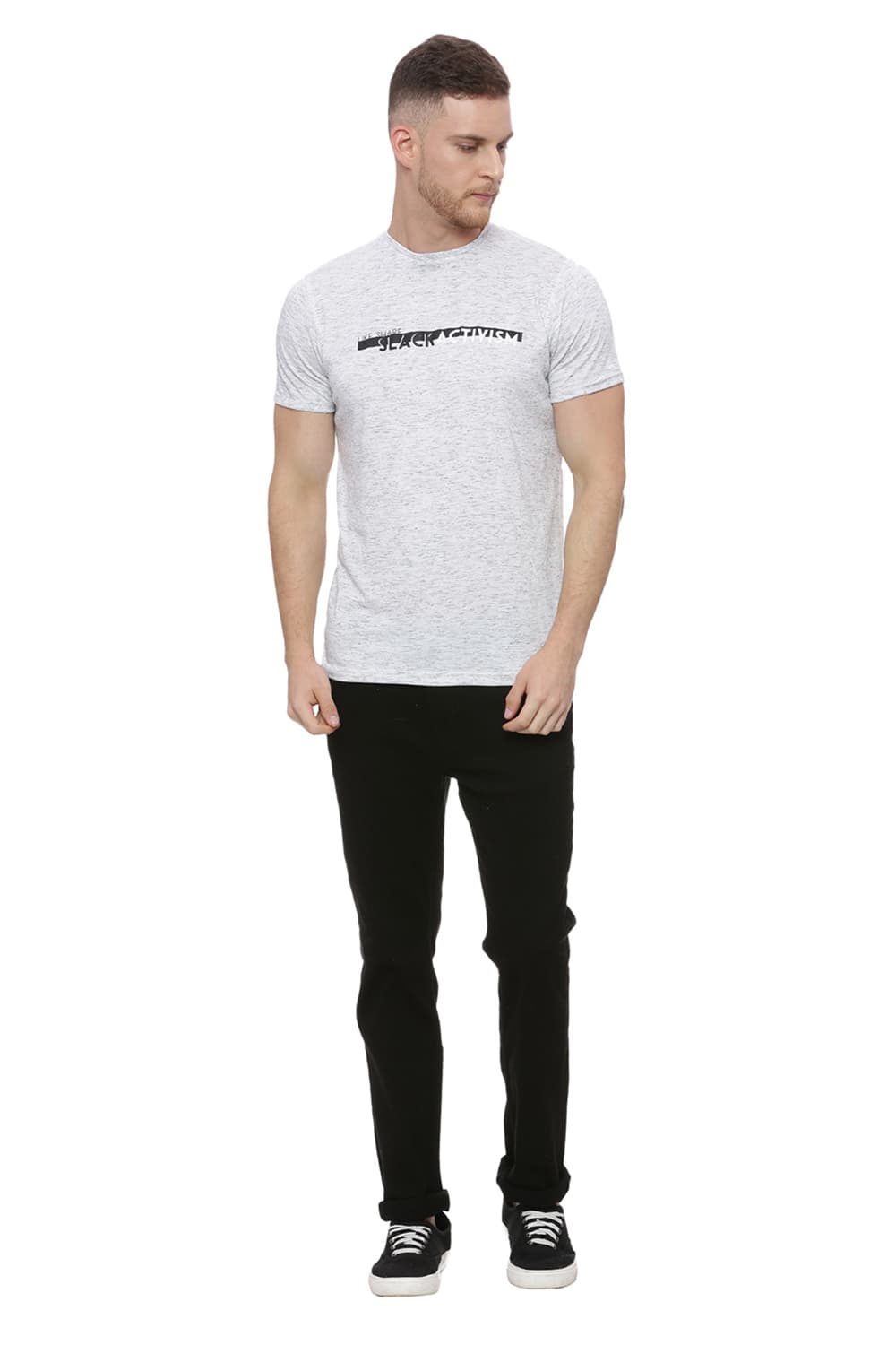 BASICS MUSCLE FIT CREW NECK T SHIRT