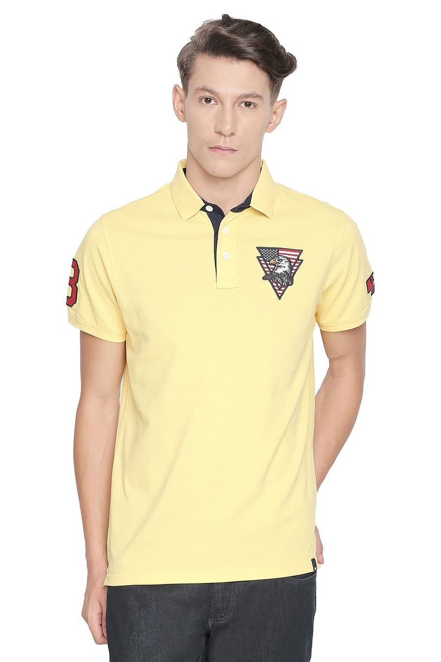 BASICS MUSCLE FIT GOLDFINCH TRENDY POLO T SHIRT