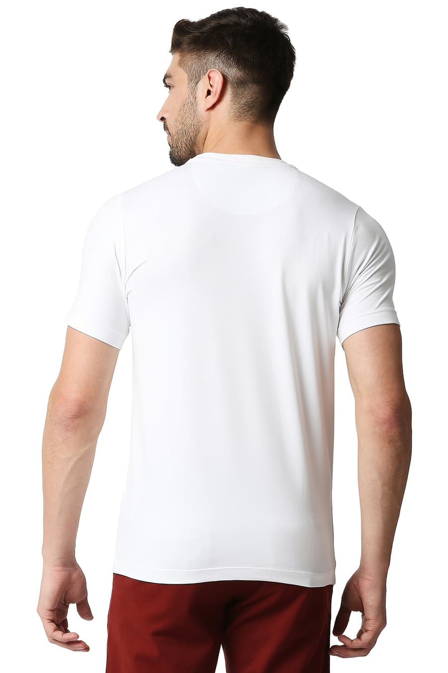 BASICS MUSCLE FIT BRIGHT WHITE CREW NECK T-SHIRTS
