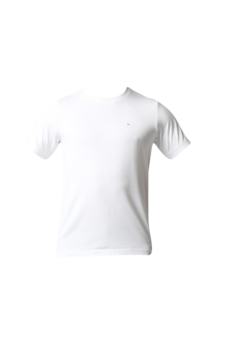 BASICS MUSCLE FIT BRIGHT WHITE CREW NECK T-SHIRTS