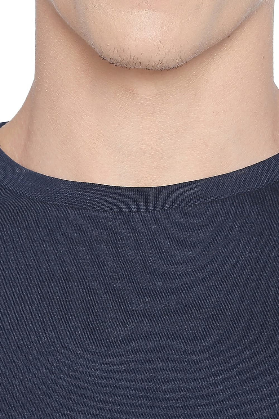 BASICS MUSCLE FIT DRESS BLUE LONG SLEEVE T SHIRT