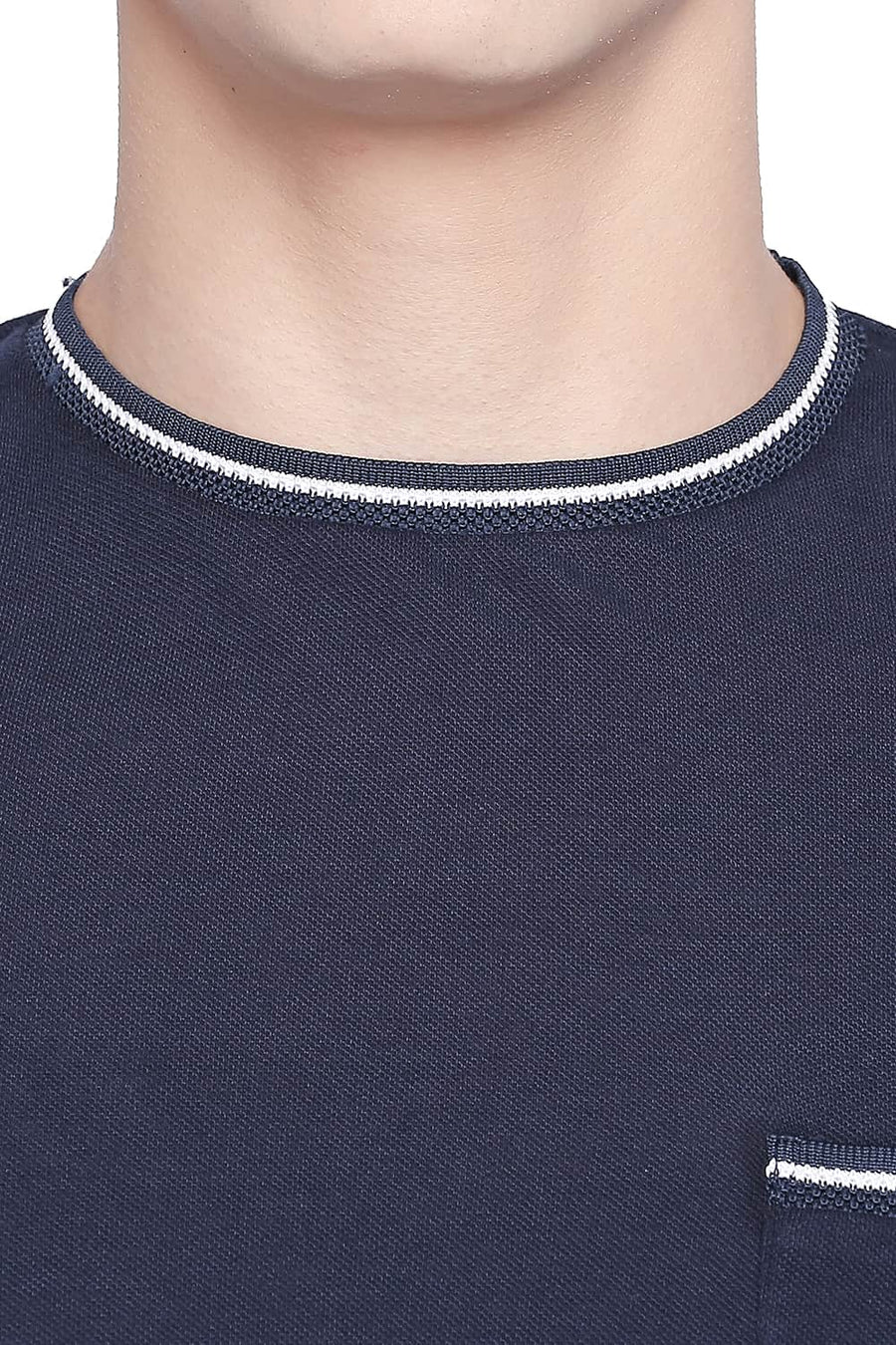 BASICS MUSCLE FIT DRESS BLUES CREW NECK T SHIRT
