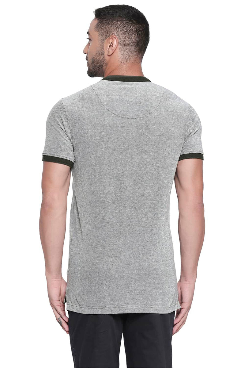 BASICS MUSCLE FIT POLO T SHIRT