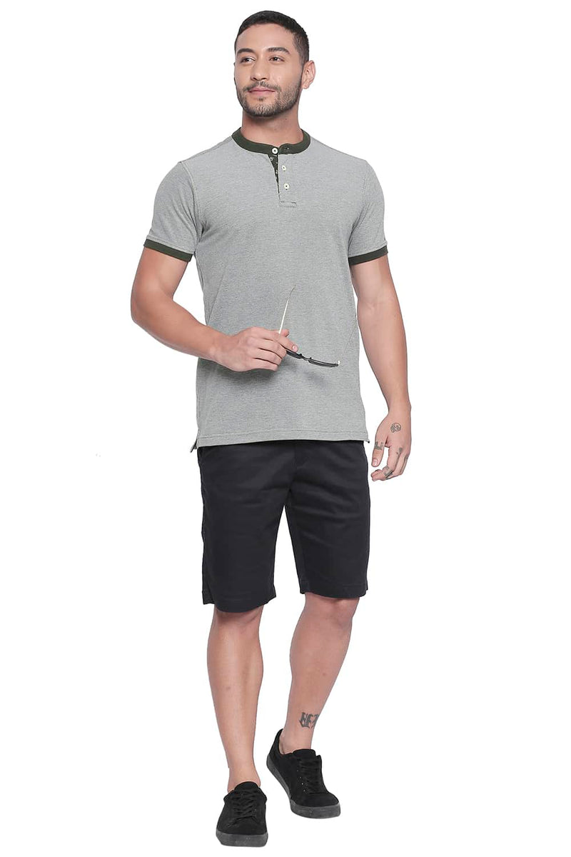 BASICS MUSCLE FIT POLO T SHIRT