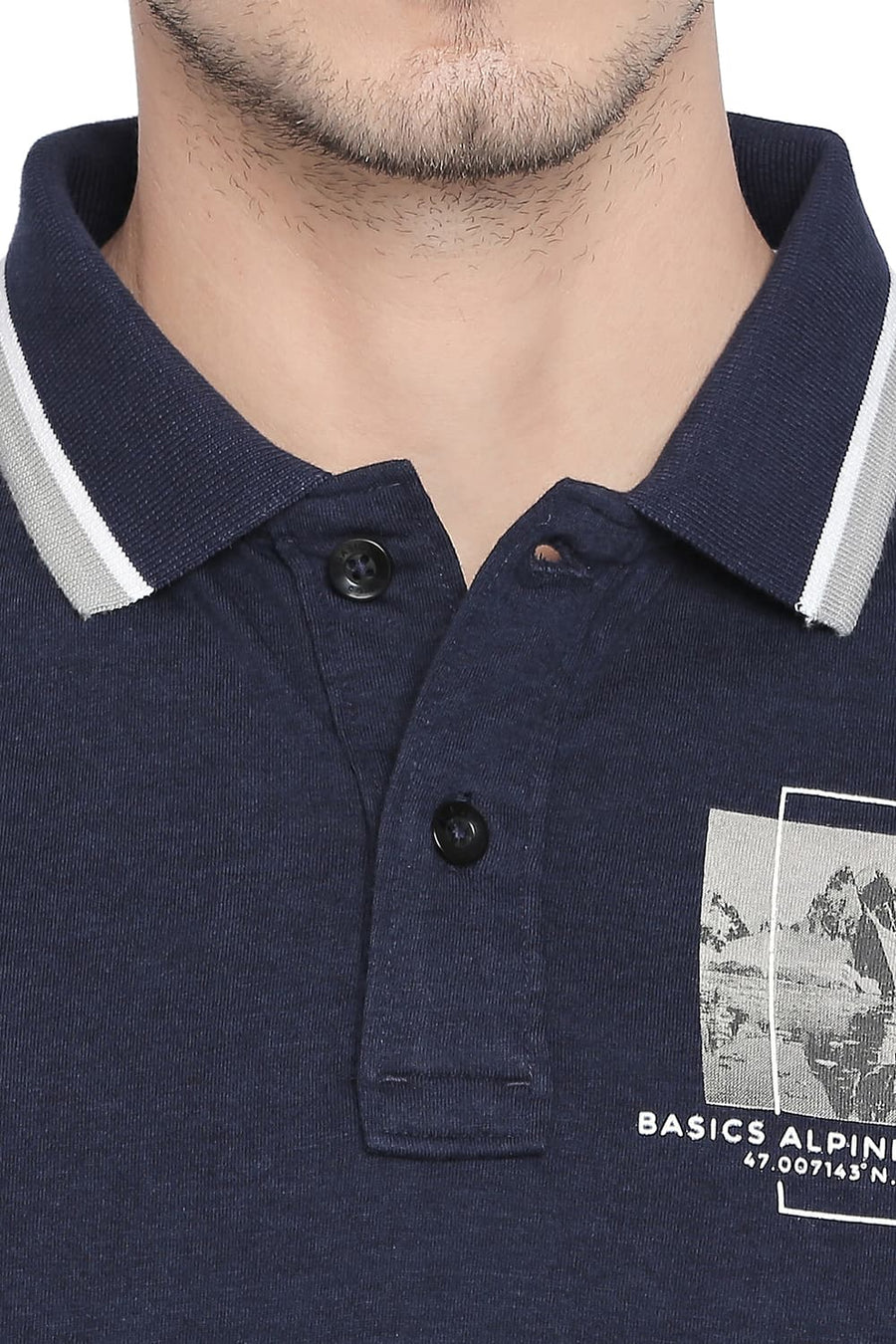 BASICS MUSCLE FIT GIBRALTAR SEA POLO T SHIRT