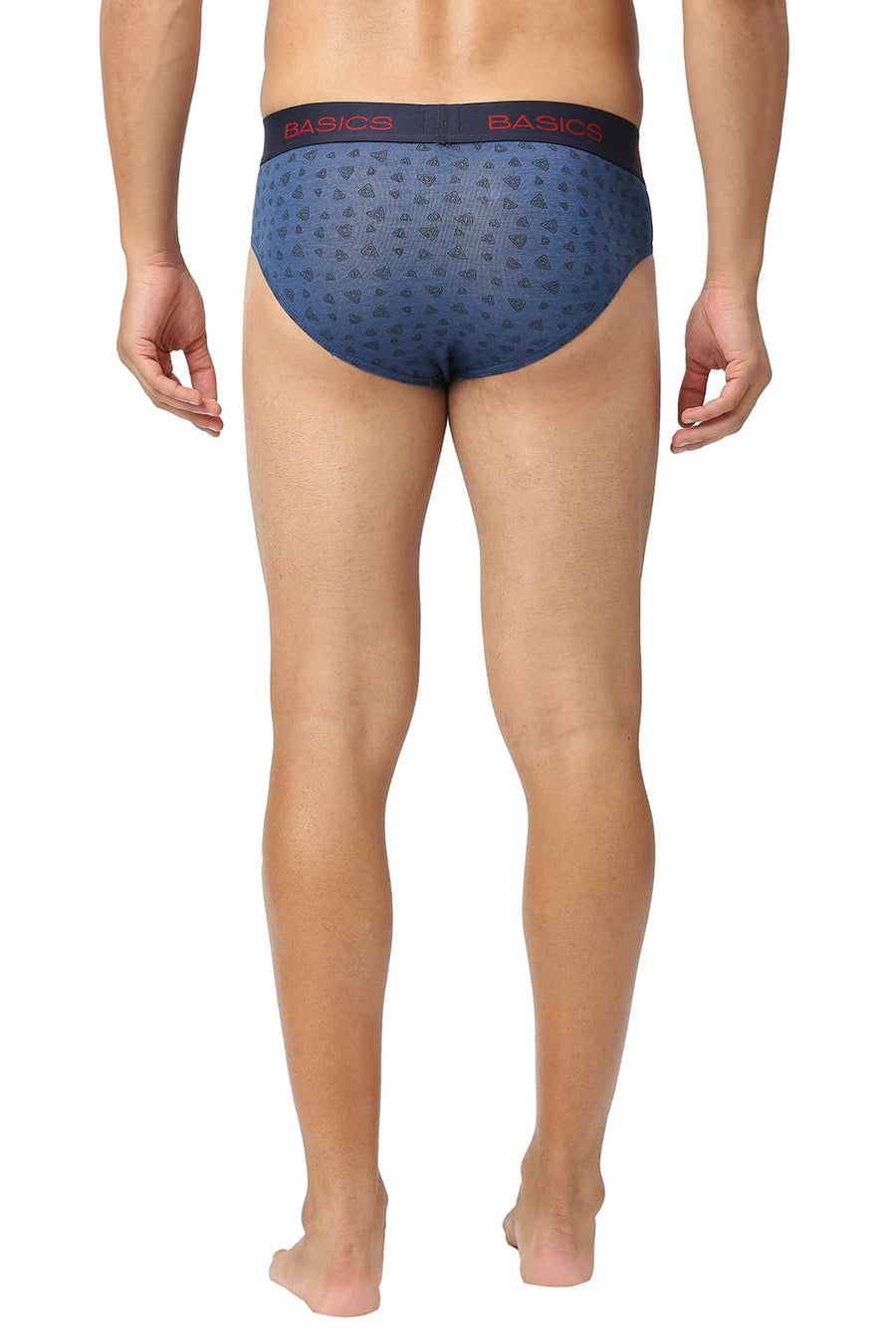 BASICS BLUE PRINTED STRETCHABLE FASHION BRIEF