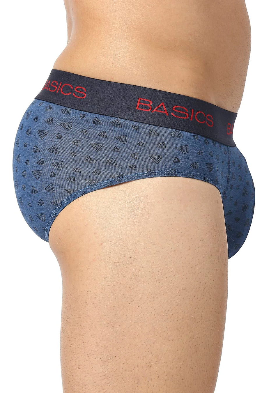 BASICS BLUE PRINTED STRETCHABLE FASHION BRIEF
