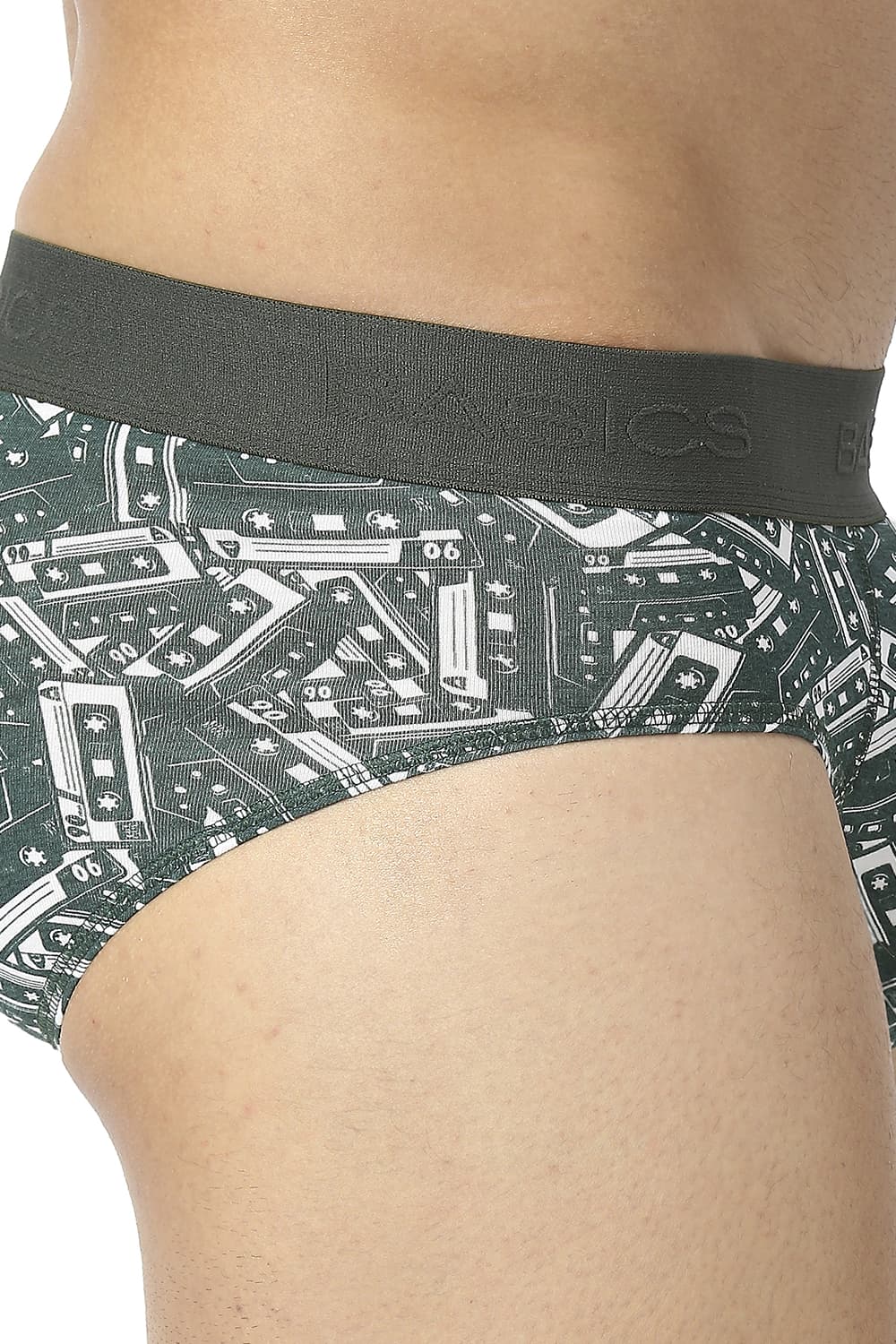 BASICS PRINTED STRETCHABLE FASHION BRIEF