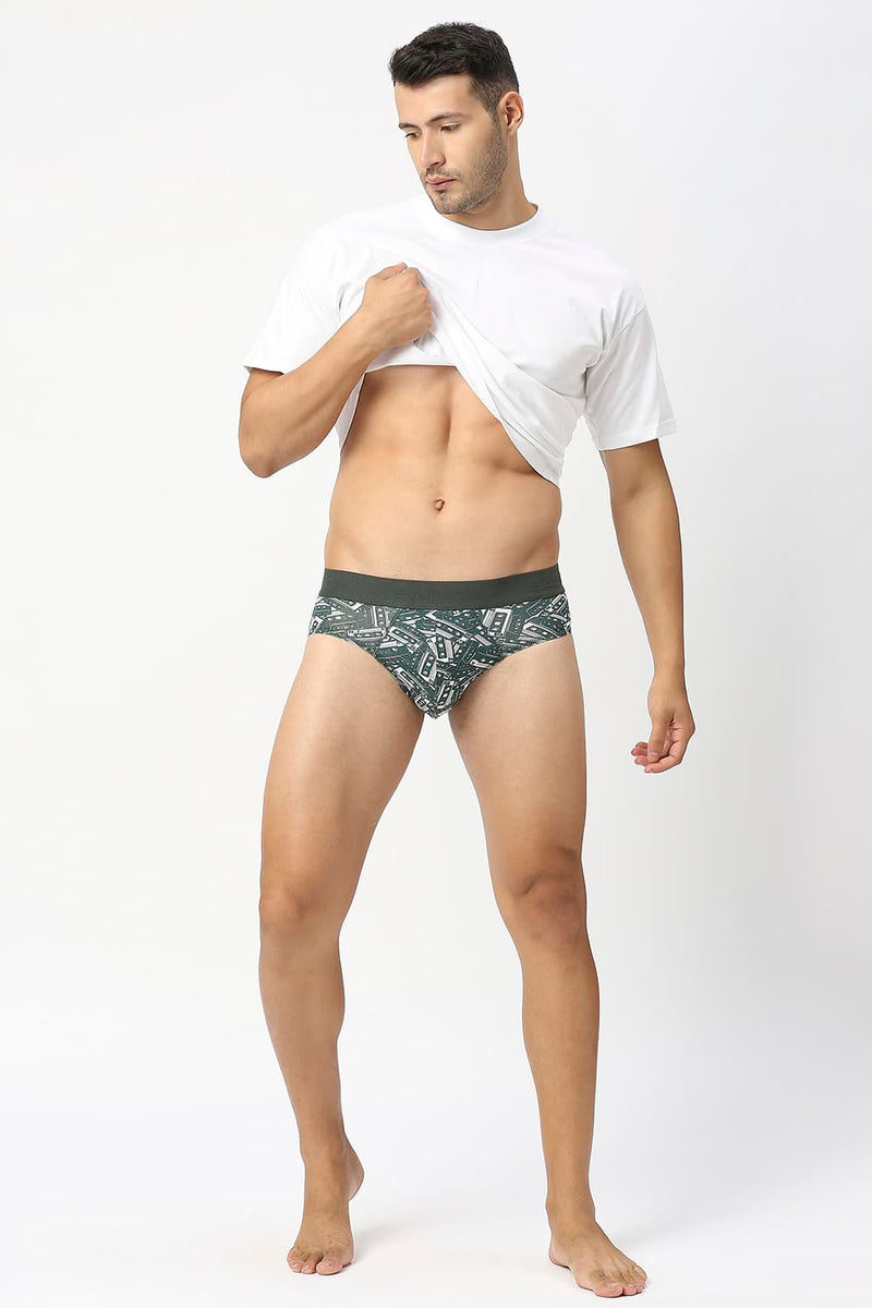 Printed Stretchable Fashion Brief