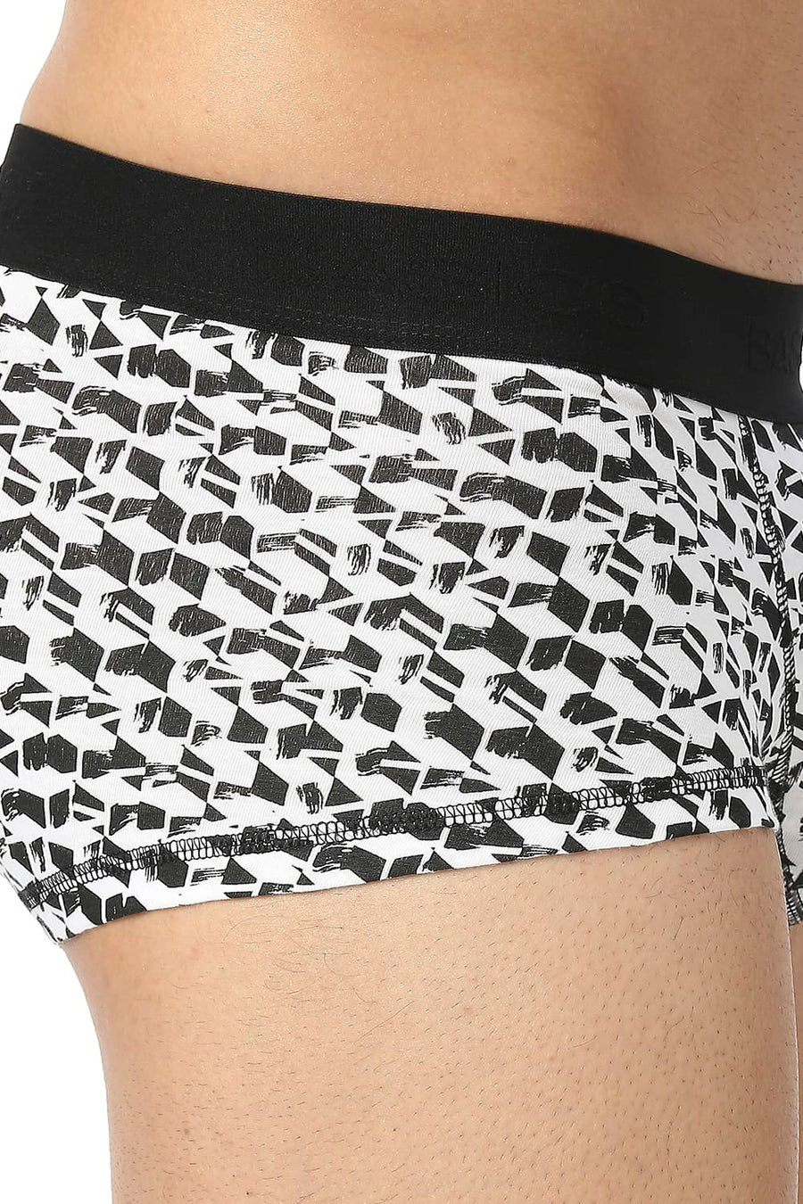 BASICS WHITE PRINTED STRETCHABLE TRUNK