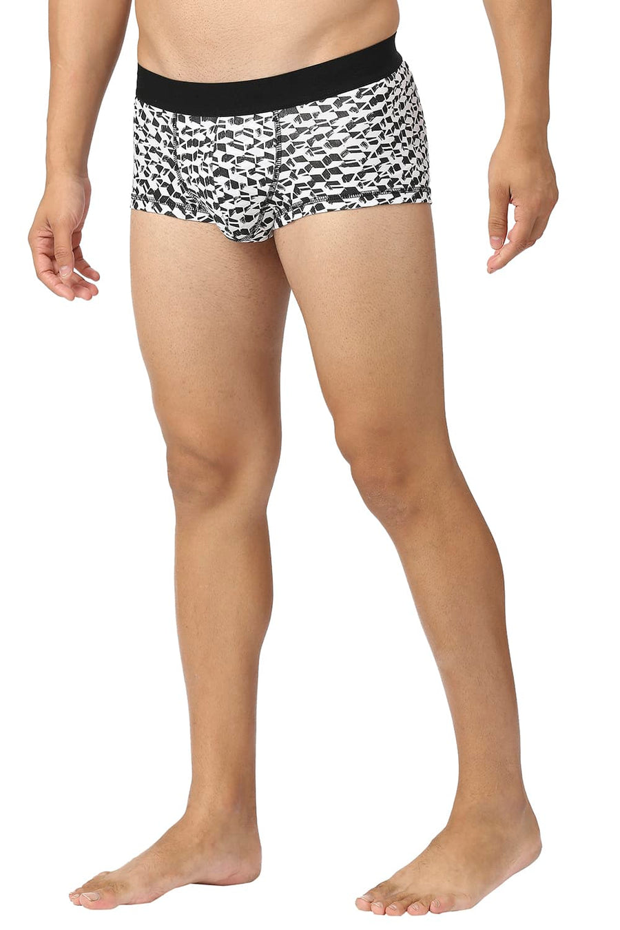 BASICS WHITE PRINTED STRETCHABLE TRUNK