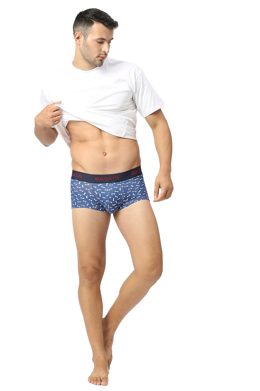 BASICS BLUE PRINTED STRETCHABLE TRUNK