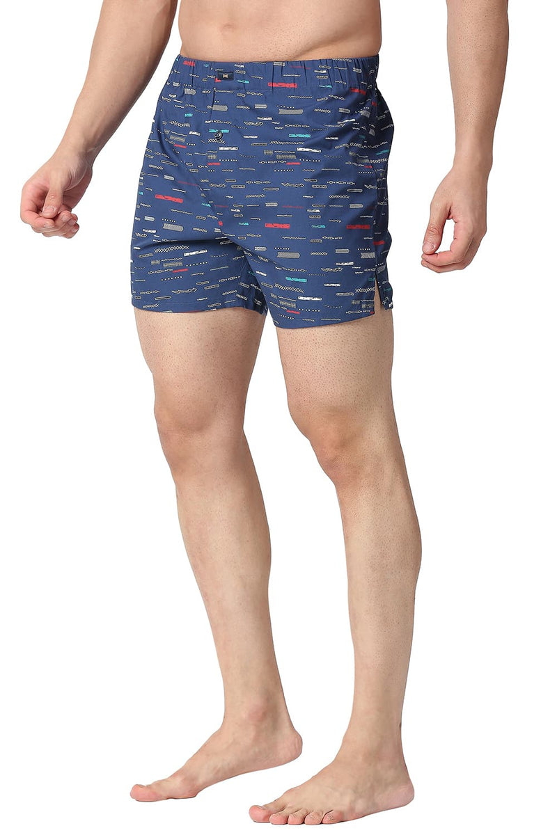 BASICS SLIM FIT COTTON PRINTED BOXER SHORTS