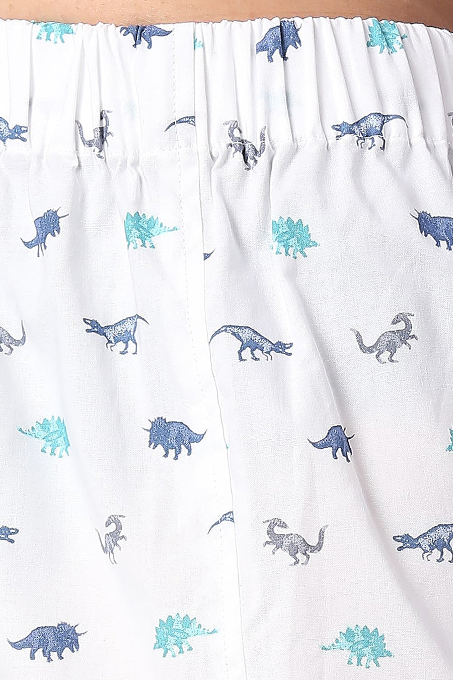 BASICS SLIM FIT LUCENT WHITE COTTON PRINTED BOXER SHORTS
