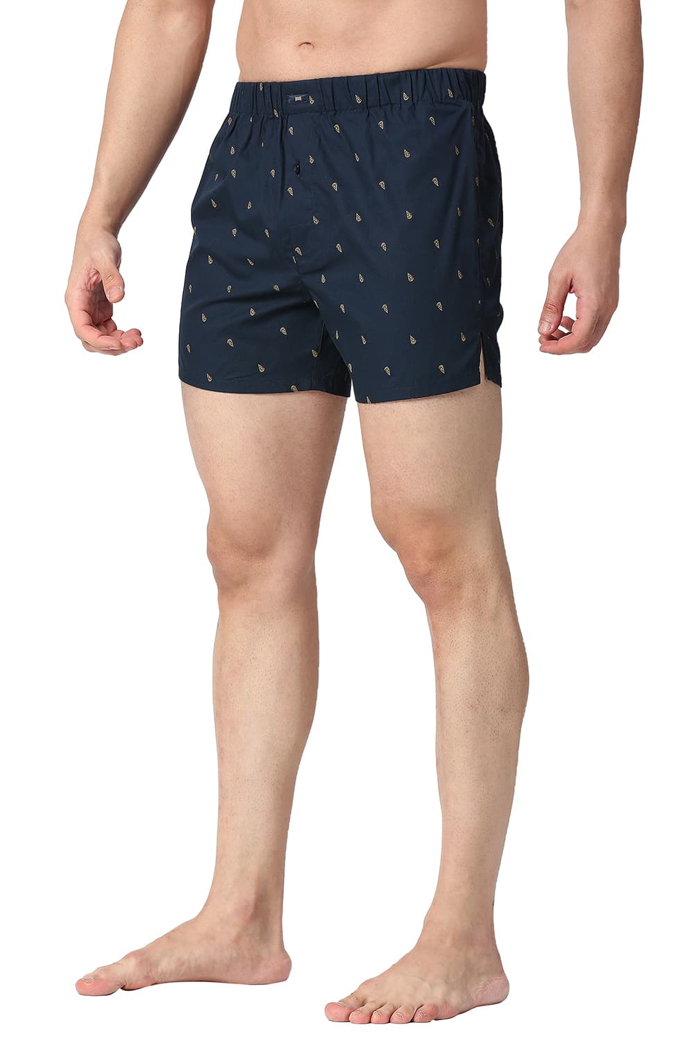 BASICS SLIM FIT COTTON PRINTED BOXER SHORTS