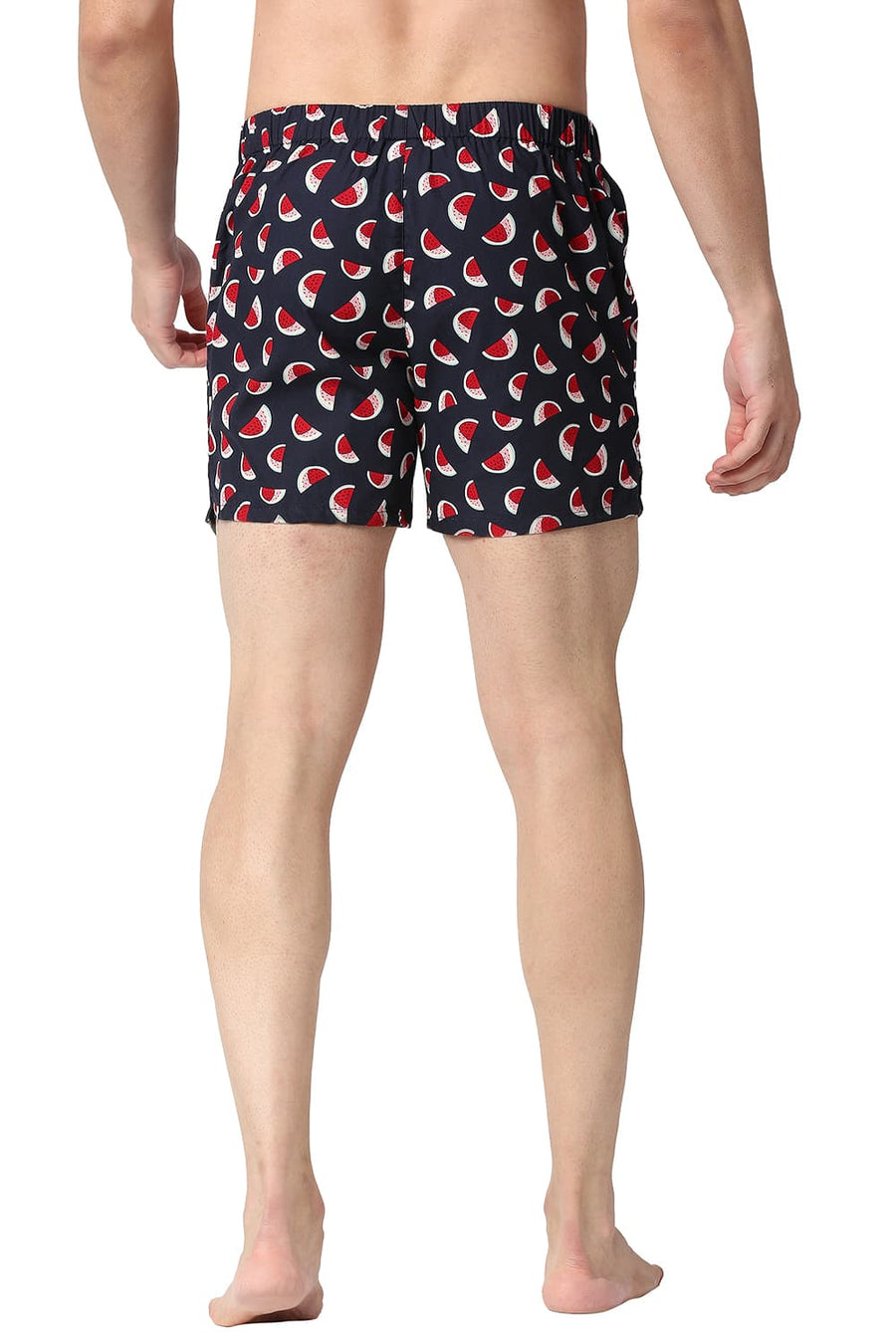 BASICS SLIM FIT INSIGNIA NAVY COTTON PRINTED BOXER SHORTS
