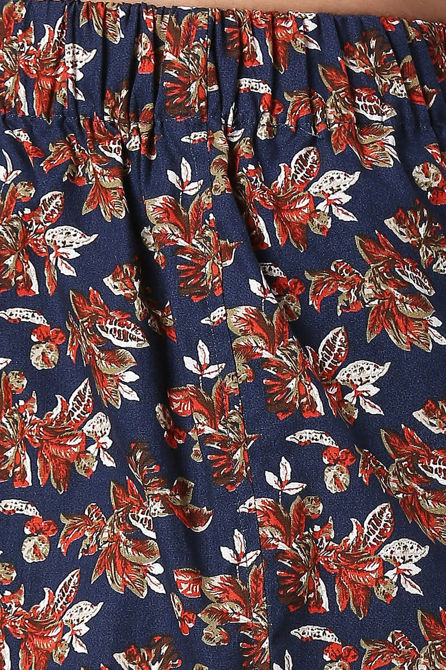 BASICS SLIM FIT TITAN NAVY COTTON PRINTED BOXER SHORTS