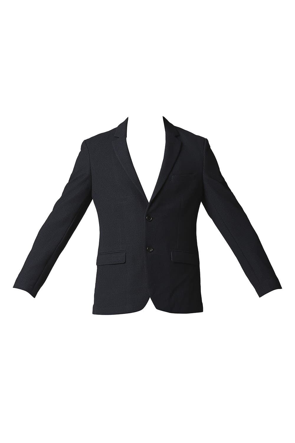 BASICS COMFORT FIT DOBBY CHECK KNIT BLAZERS