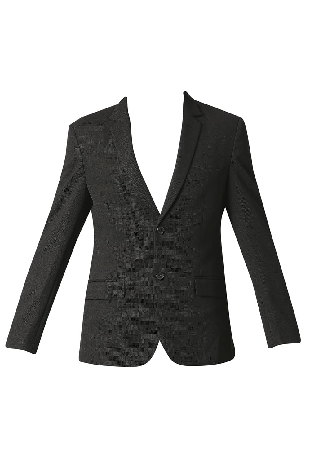 BASICS COMFORT FIT SELF STRUCTURE KNIT BLAZERS