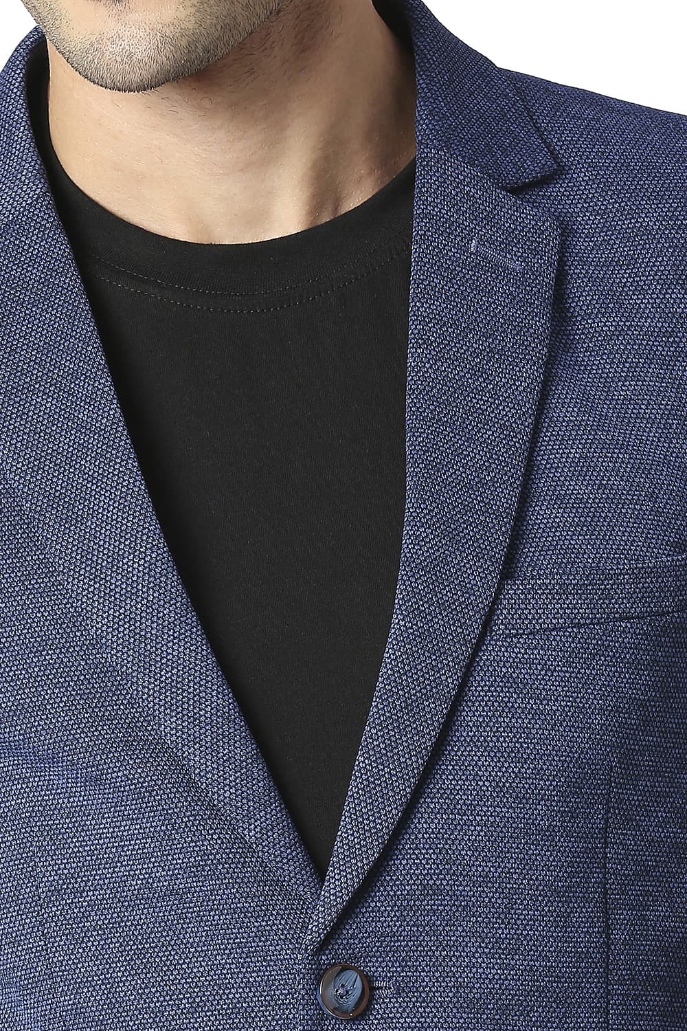 BASICS COMFORT FIT HONEYCOMB KNIT BLAZERS