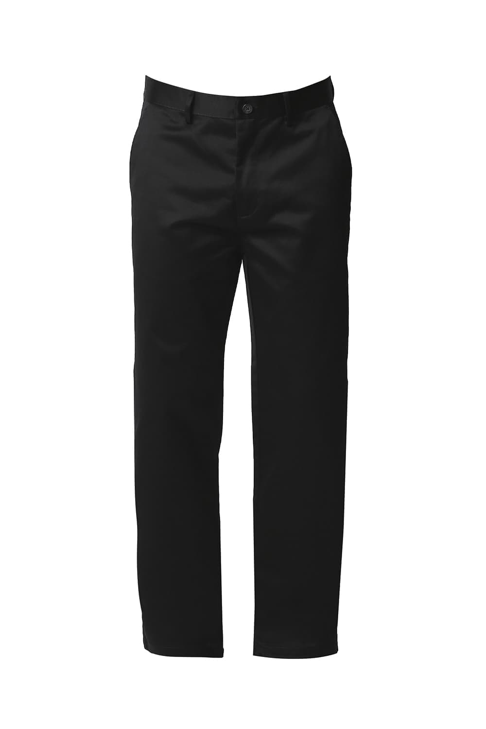 BASICS COMFORT FIT SATIN WEAVE POLY COTTON TROUSERS