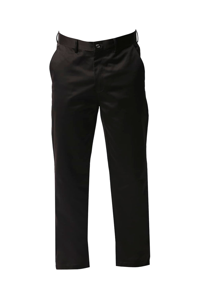 BASICS COMFORT FIT SATIN WEAVE POLY COTTON TROUSERS