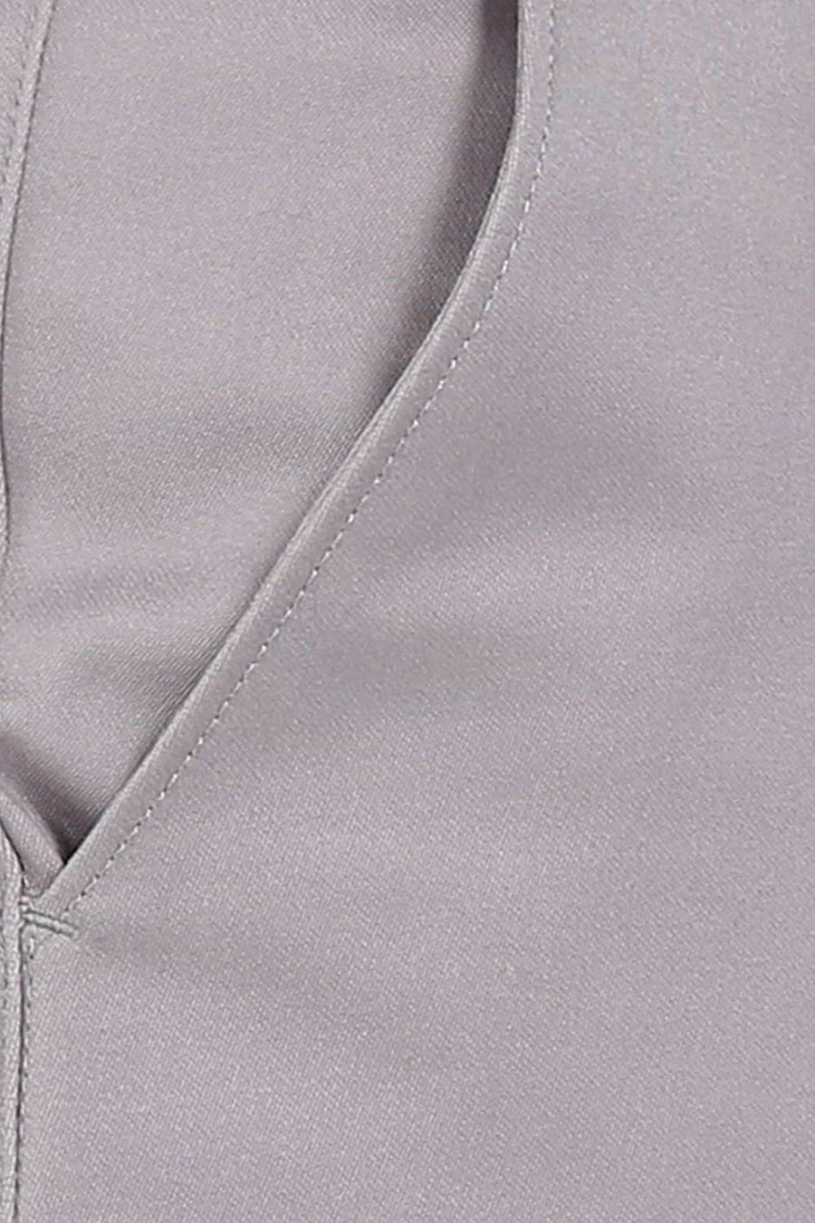BASICS COMFORT FIT GREY SATIN WEAVE POLY COTTON TROUSERS