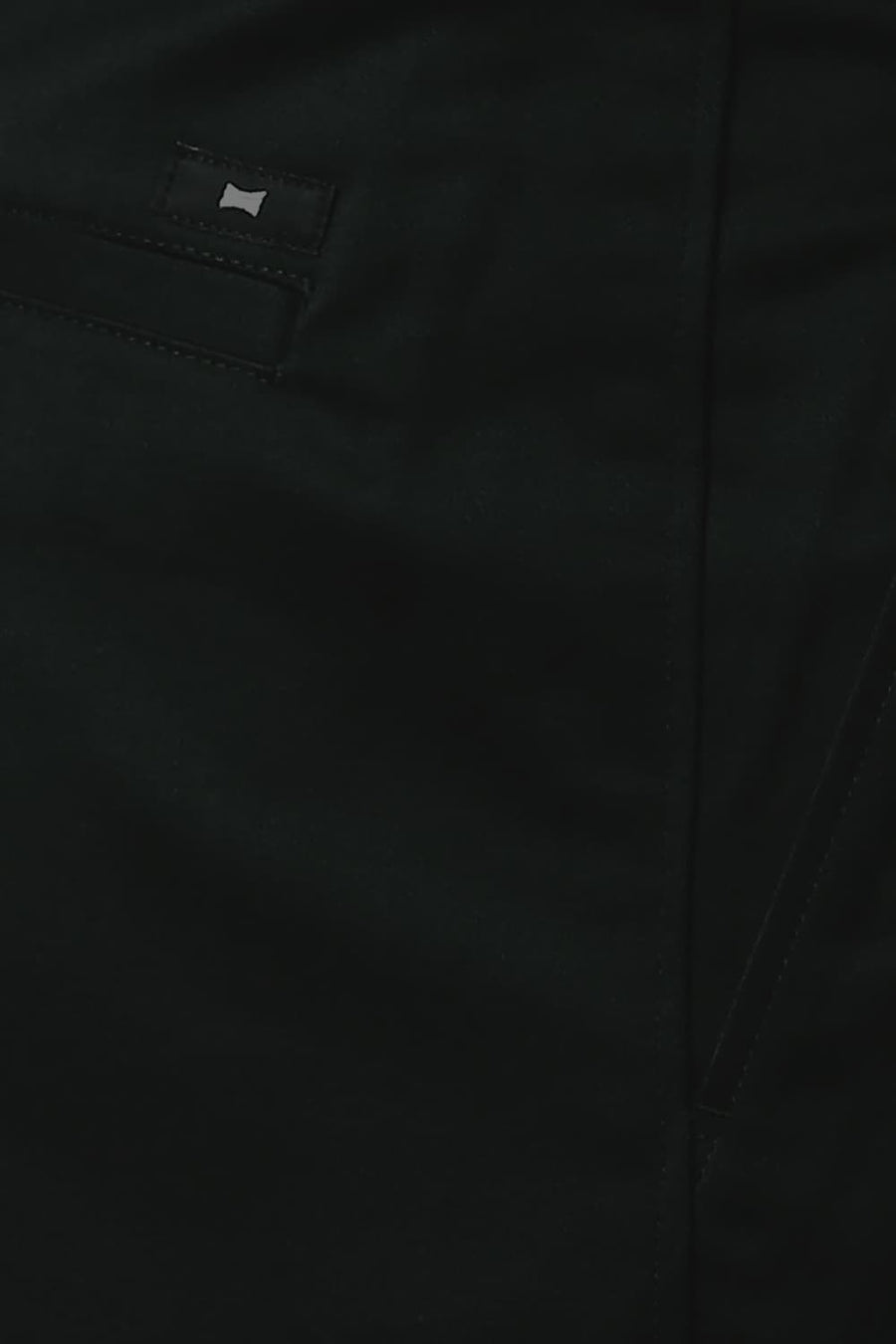 BASICS COMFORT FIT DARK GREEN SATIN WEAVE POLY COTTON TROUSERS