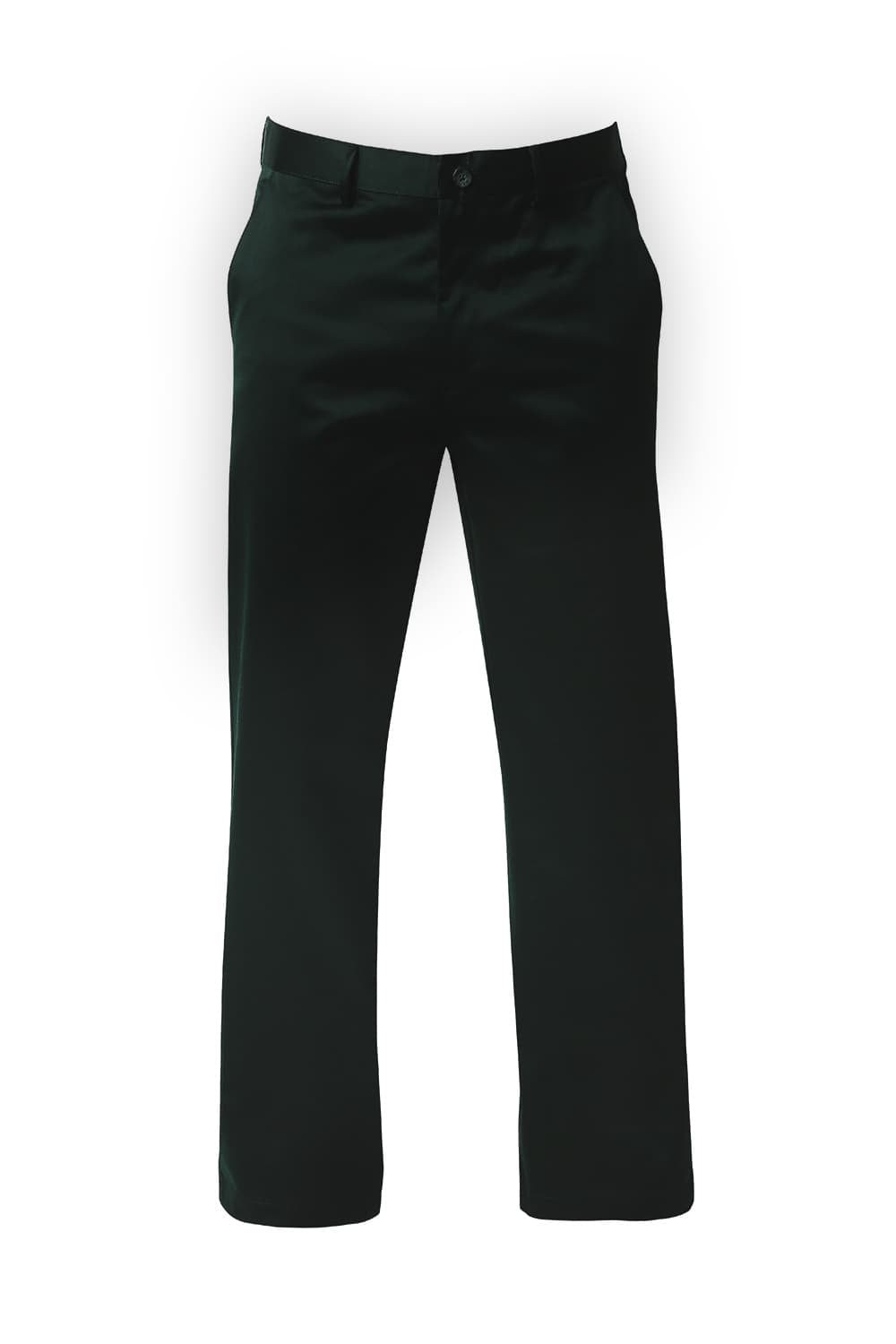 BASICS COMFORT FIT SATIN WEAVE POLY COTTON TROUSERS